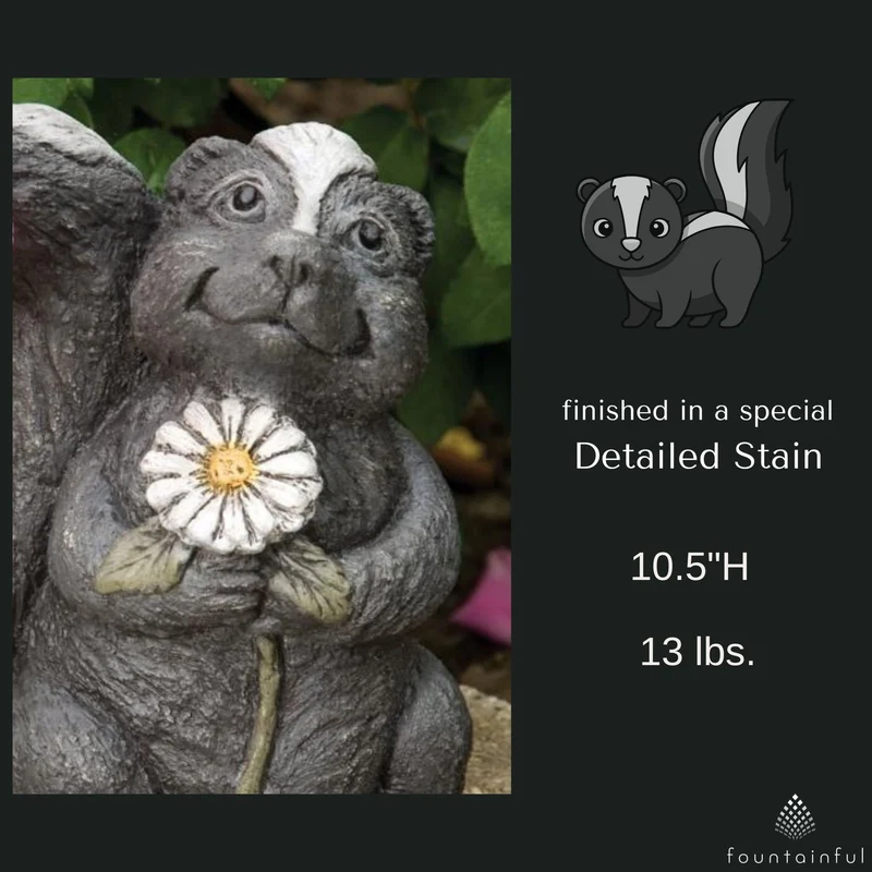 Sweet Sue Concrete Skunk Statue - Massarellis #2175