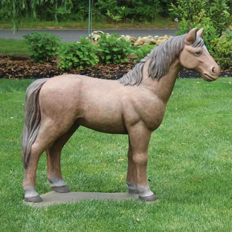 Horse Concrete Garden Statue - Massarellis #2595