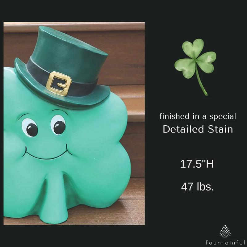 Shamrock Concrete Garden Statue - Massarellis #4270