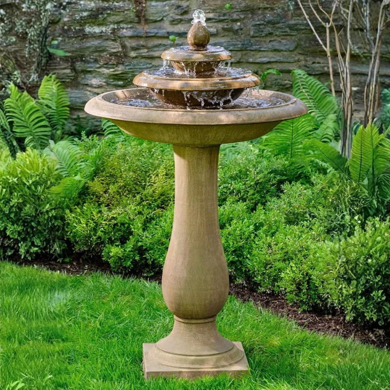 Cladridge 3-Tier Concrete Pedestal Fountain - Campania #FT415