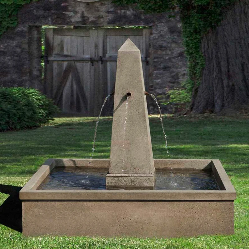 St. Remy Concrete Obelisk Pond Fountain - Campania #FT281