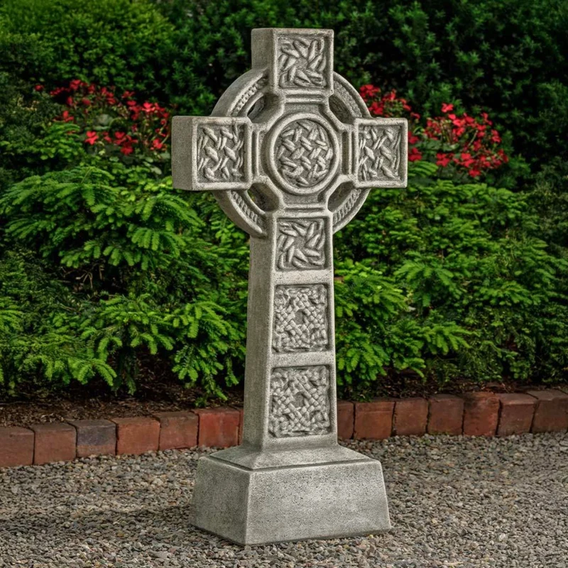 Donegal Cross Concrete Garden Statue - Campania #R128