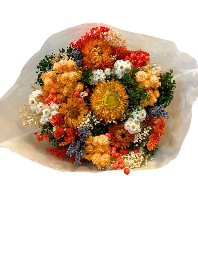 Bouquet fiori secchi - Arancione