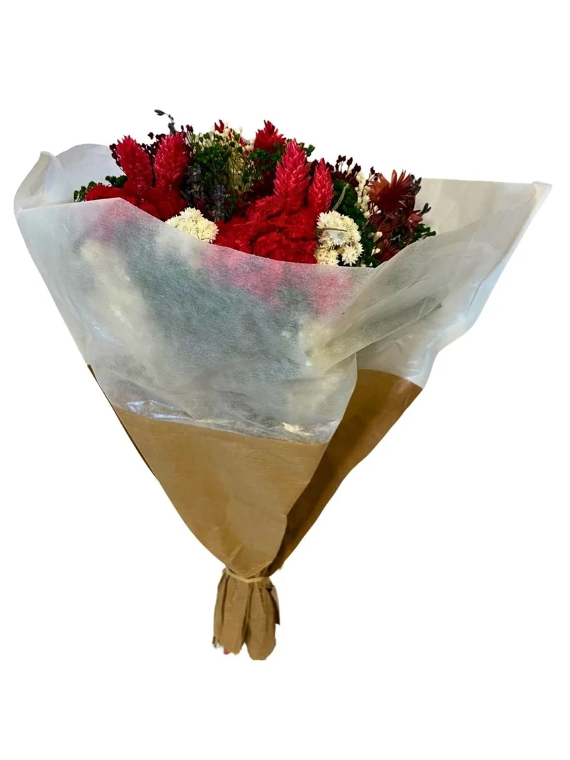 Bouquet di fiori secchi - Rosso
