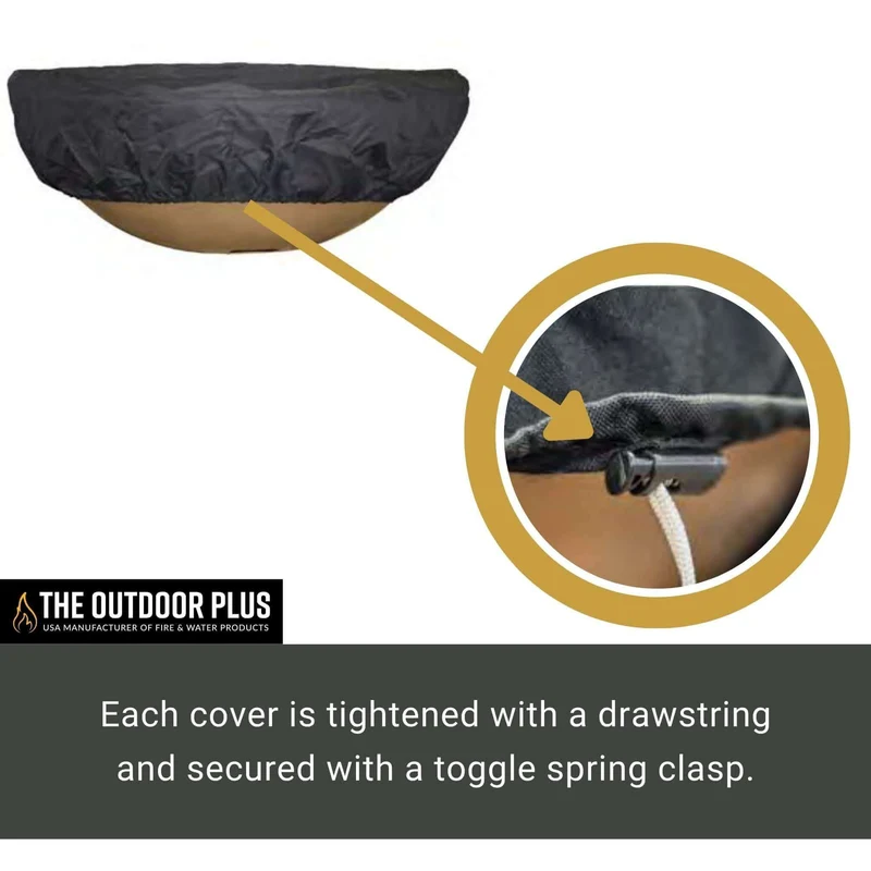Round Fire Pit & Bowl Covers - Canvas - The Outdoor Plus