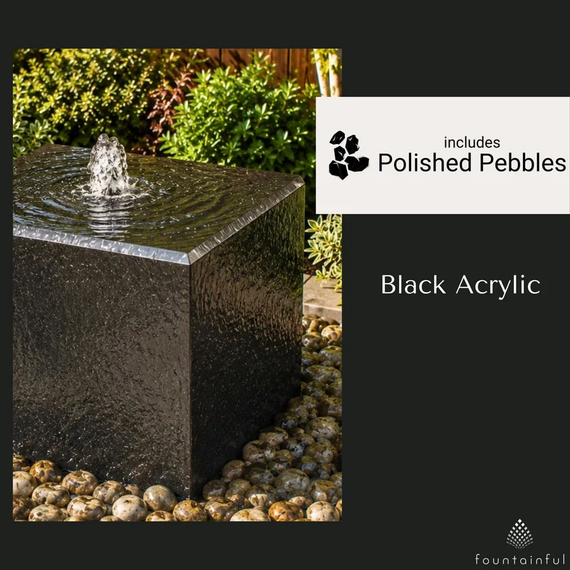 Acrylic Cube Block Heiho Fountain - Blue Thumb