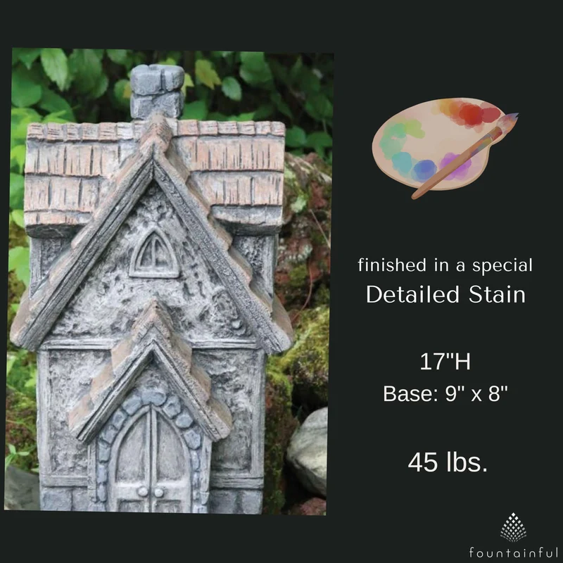 Stone Cottage Whispering Woods Concrete Statue - Massarellis #2400