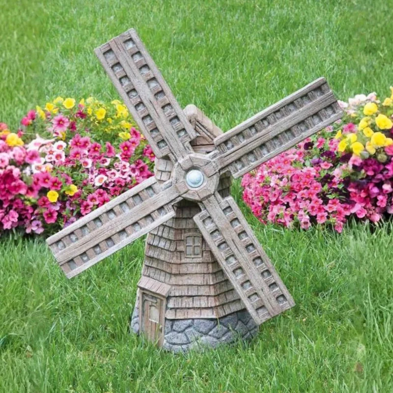 Windmill Whispering Woods Concrete Statue - Massarellis #4093