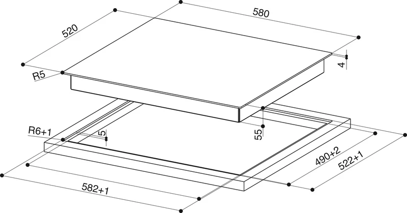 PIANO INDUZIONE FCH 64 DF