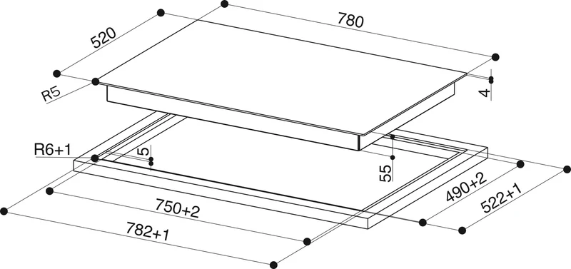 PIANO INDUZIONE FCH 84 DF KL