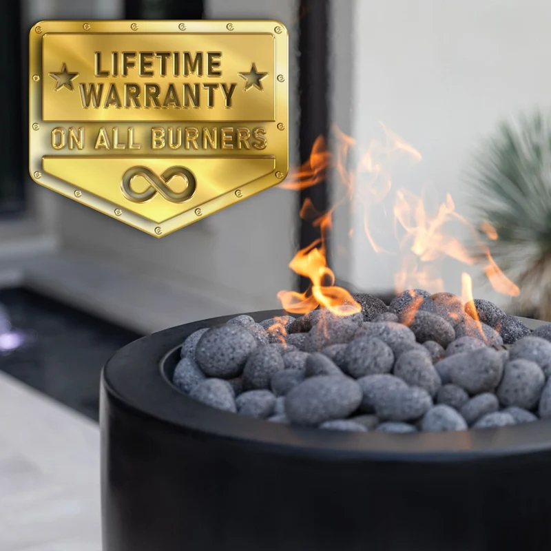 The Williams Gas Fireplace in Luxury Metals - Outdoor Plus