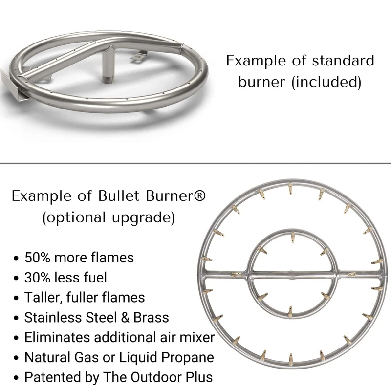The Williams Gas Fireplace in Luxury Metals - Outdoor Plus