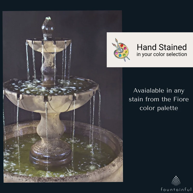 Vincenza 2-Tier Fountain in 55" Basin - Fiore #LG142FB