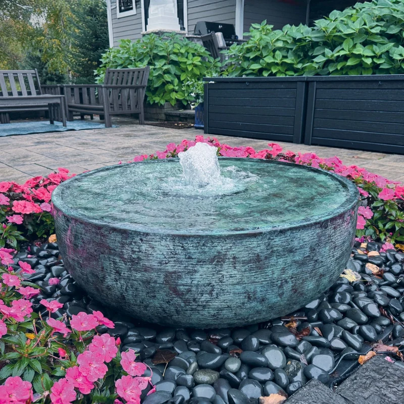Brass Reflection Bowl Fountain - Complete Kit - Blue Thumb