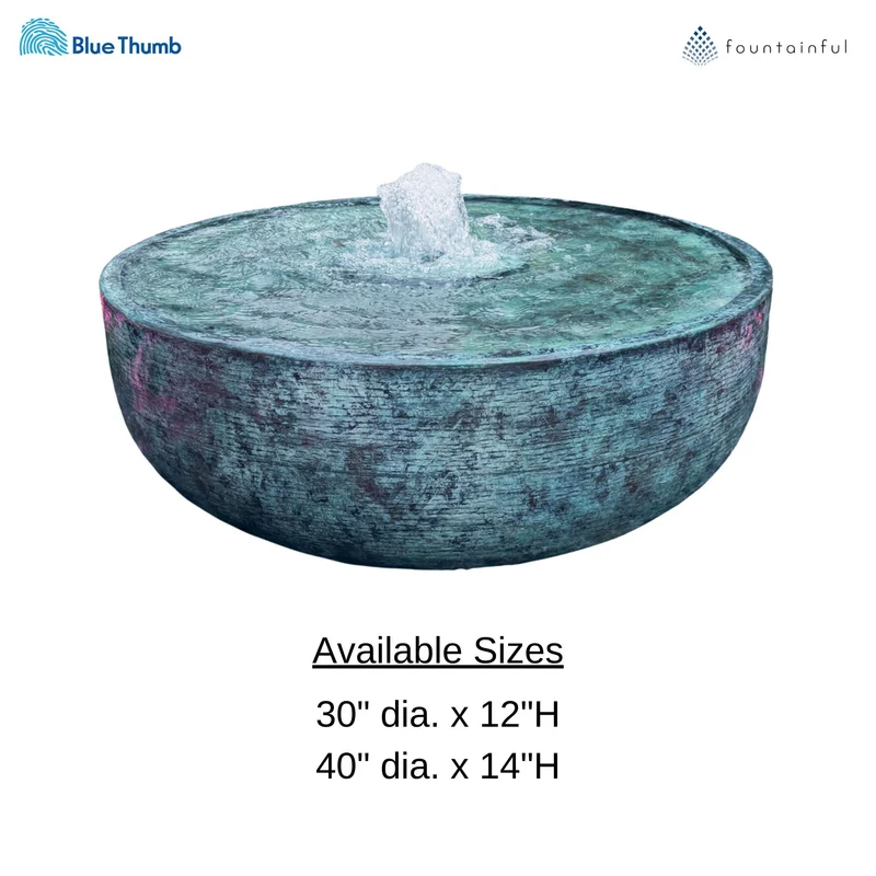 Brass Reflection Bowl Fountain - Complete Kit - Blue Thumb