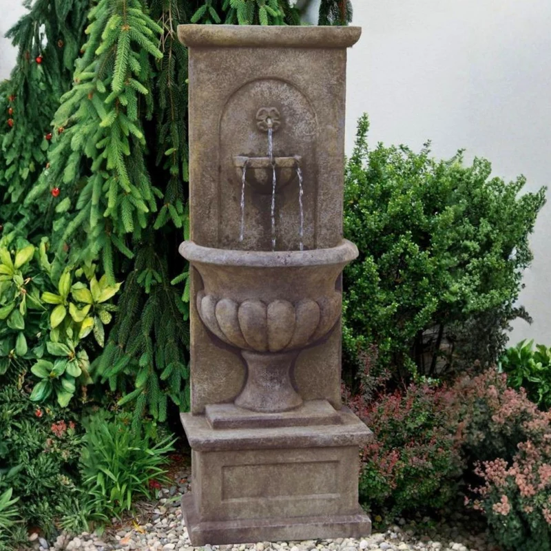 Roman Urn Concrete Wall Fountain - Massarellis #3862