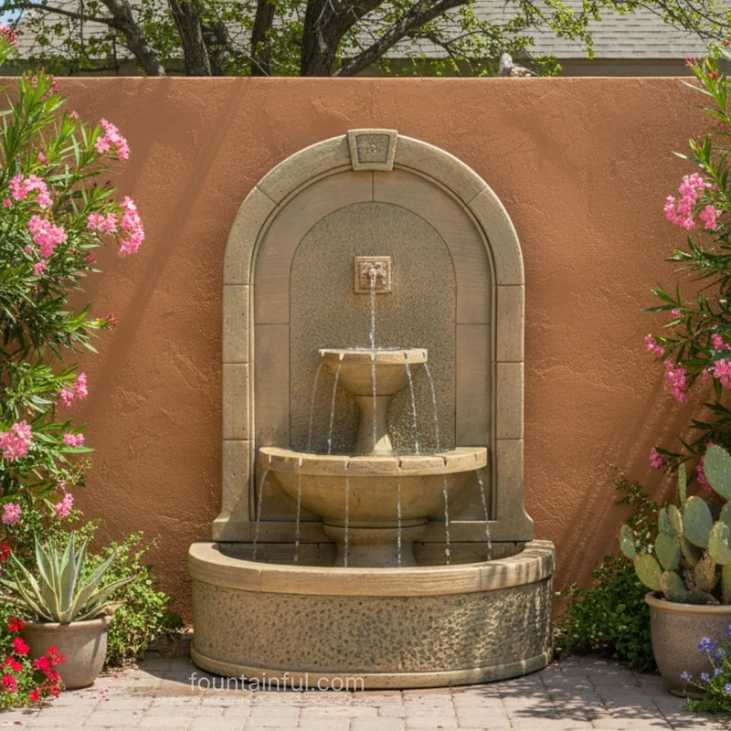 New Horizon Concrete Wall Fountain - Fiore #LG121