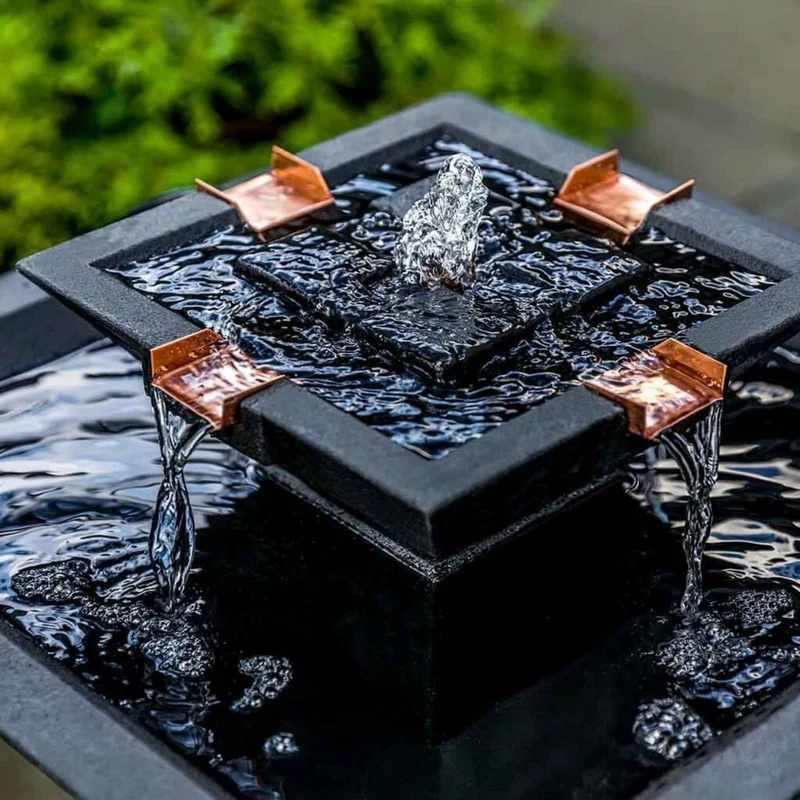 Square One Concrete Fountain - Campania #FT349