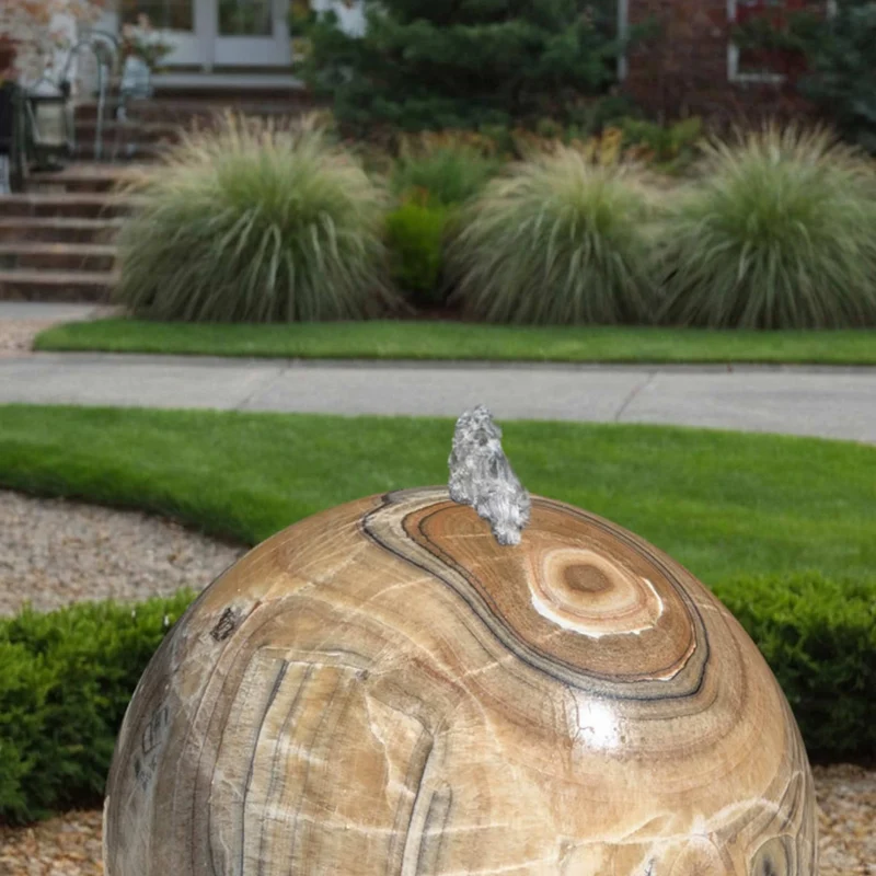 Yellow Onyx XL 30" Sphere Fountain - Blue Thumb