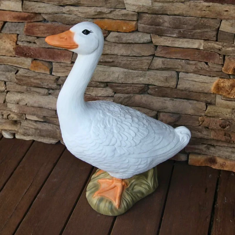 Tall Goose 25" Concrete Garden Statue - Massarellis #4560