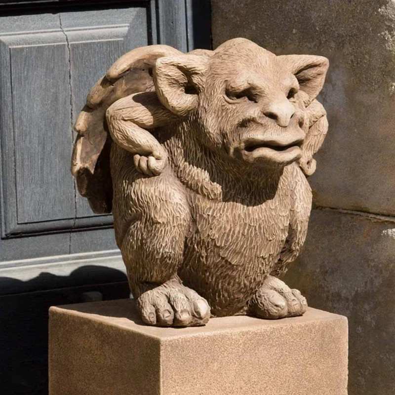Tude Gargoyle Concrete Garden Statue - Campania #S-300