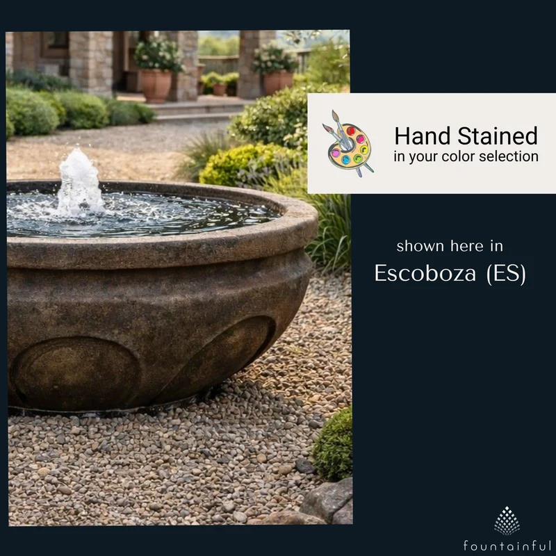 Baroque Italian Bubbler Concrete Fountain - Fiore #2056