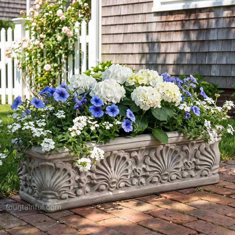 Shell Box Concrete Planter - Massarellis #6390