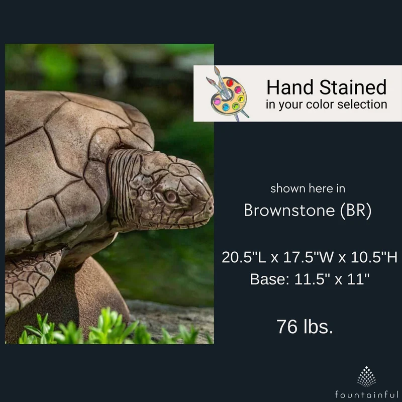 Large Sea Turtle Concrete Garden Statue - Campania #A614