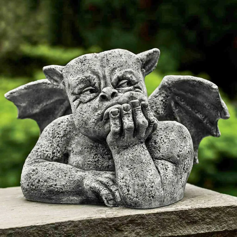Grumblethorpe Gargoyle Concrete Garden Statue - Campania #S479