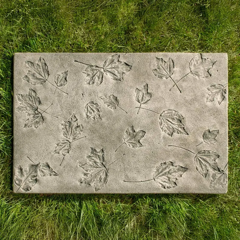 Leaves Rectangular Concrete Stepping Stone - Campania #E134
