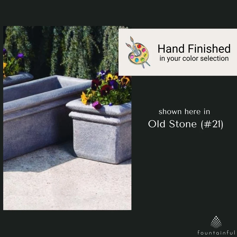 Double Rim Concrete Window Box Planters - Massarellis
