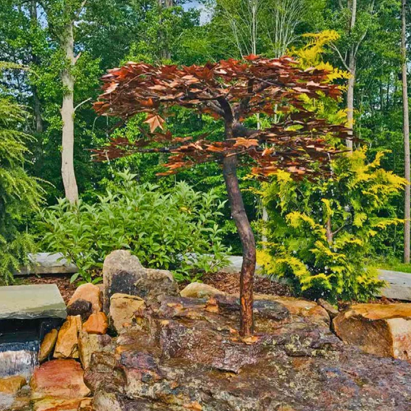 Japanese Maple Tree Copper Fountain Kit - Blue Thumb