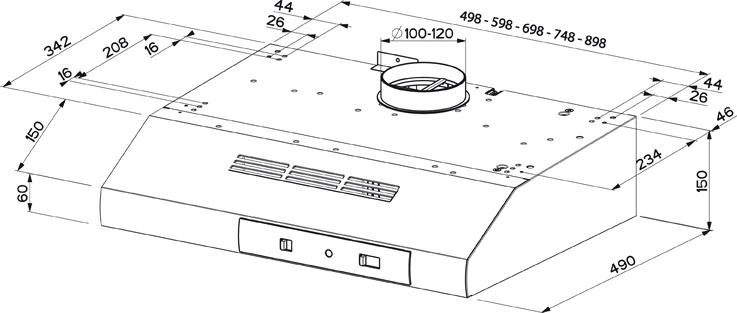 HOOD 741 BASE BR A60