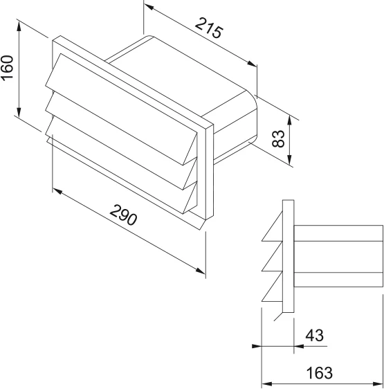 KIT RECT. EXT. BLIND E-JAL FLOW 150 NBR