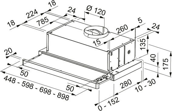 HOOD FLEXA NG GLASS BK A60