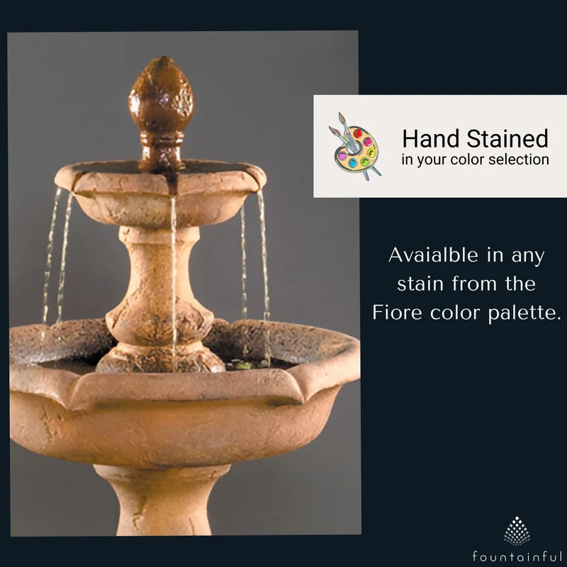 Vincenza 2-Tier Concrete Fountain - Fiore #LG142