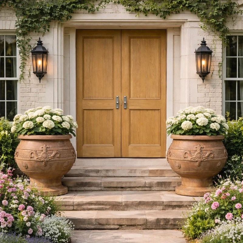 Large Concrete Urn Planter - Fiore #602