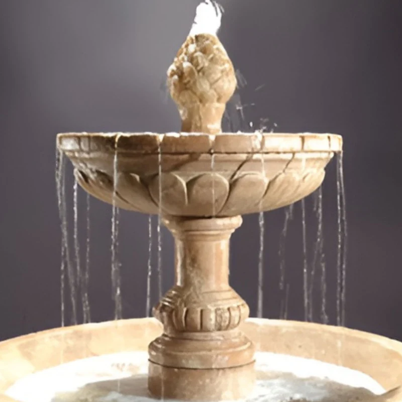 Geneva 2-Tier Concrete Fountain - Fiore #LG164FT2