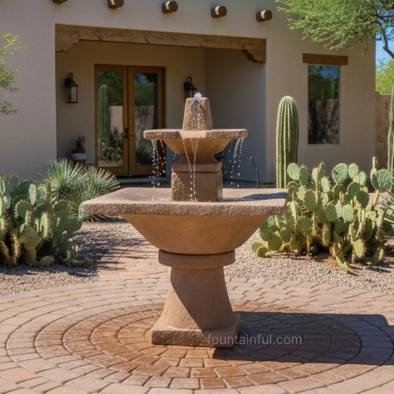 Quadrate 2-Tier Garden Fountain - Fiore #2066FT2