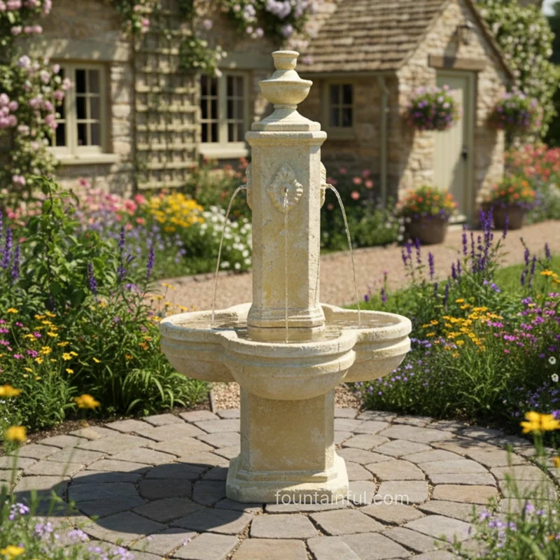 Diamante Courtyard Concrete Fountain - Fiore #271F