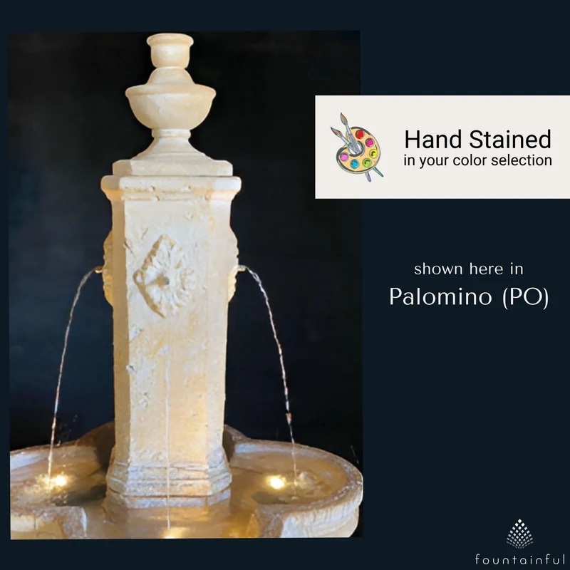Diamante Courtyard Concrete Fountain - Fiore #271F