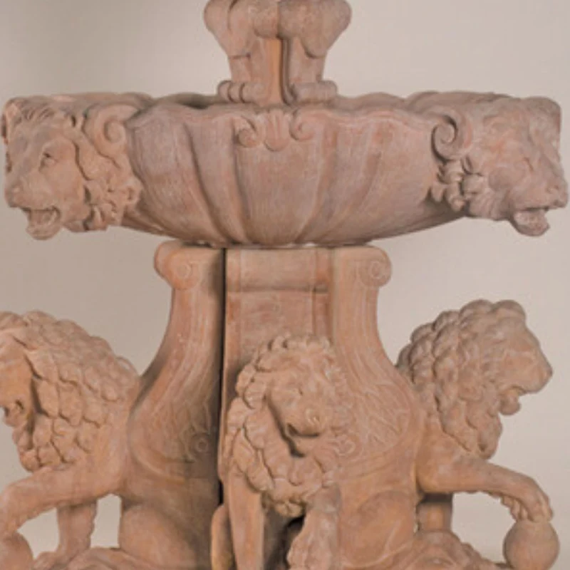 Large Lion 2-Tier Concrete Fountain - Fiore #257F