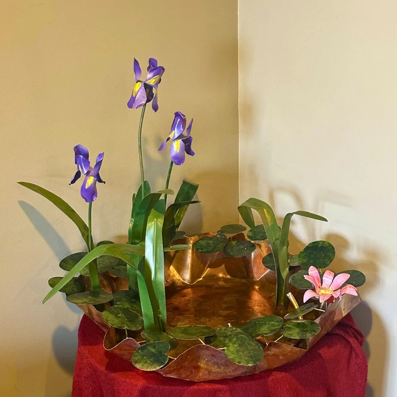Helena Iris Metal Sculpture Fountain - CHG