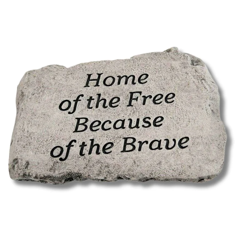 Home of the Free Concrete Garden Greeting Stone - Massarellis #1787
