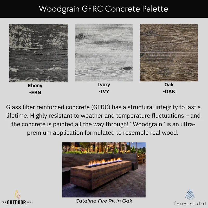Cazo "Woodgrain" Concrete Water Bowl - The Outdoor Plus