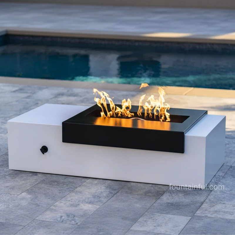 Moonstone Steel Gas Fire Pit - Outdoor Plus