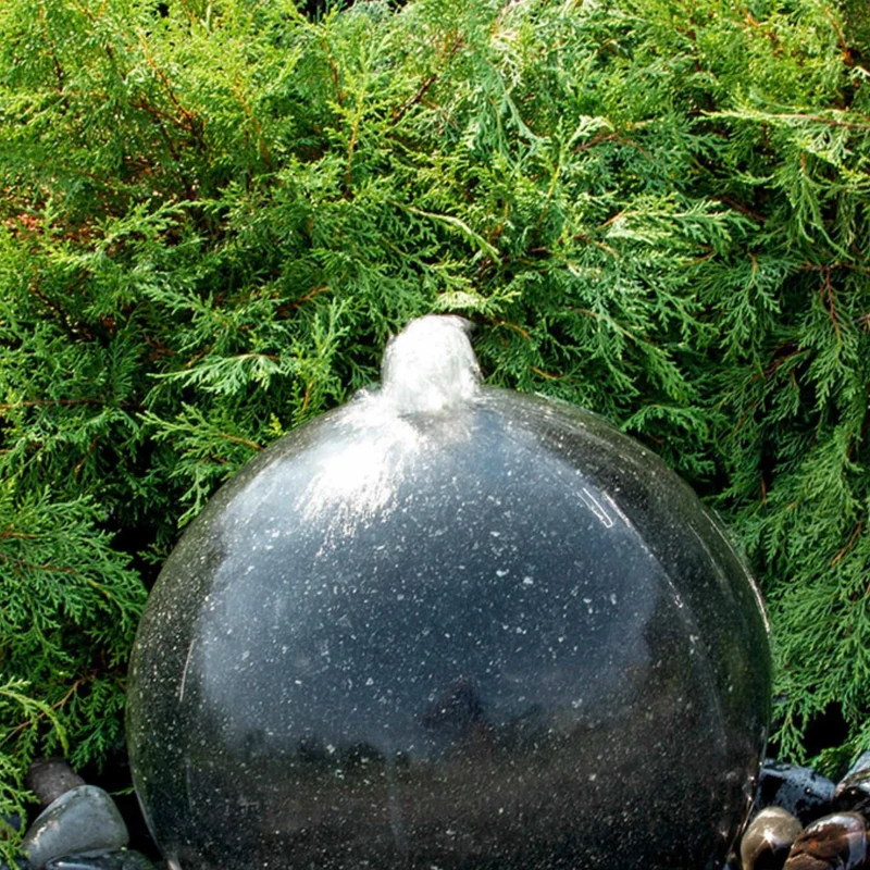 Black Granite Sphere Fountain - Complete Kit - Blue Thumb