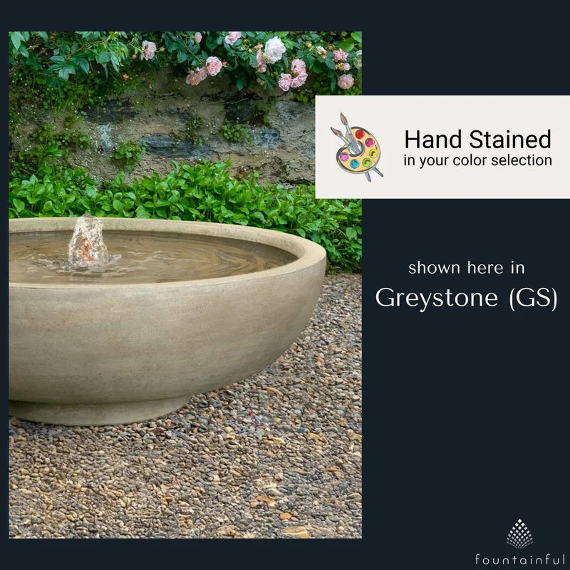 Isla Concrete Bubbler Bowl Fountain - Campania #FT444