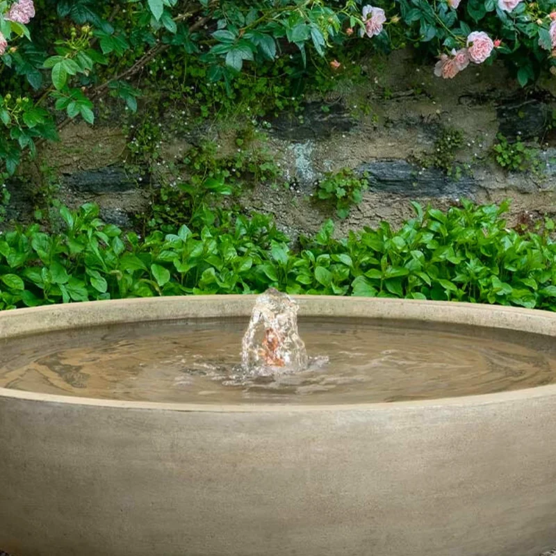 Isla Concrete Bubbler Bowl Fountain - Campania #FT444
