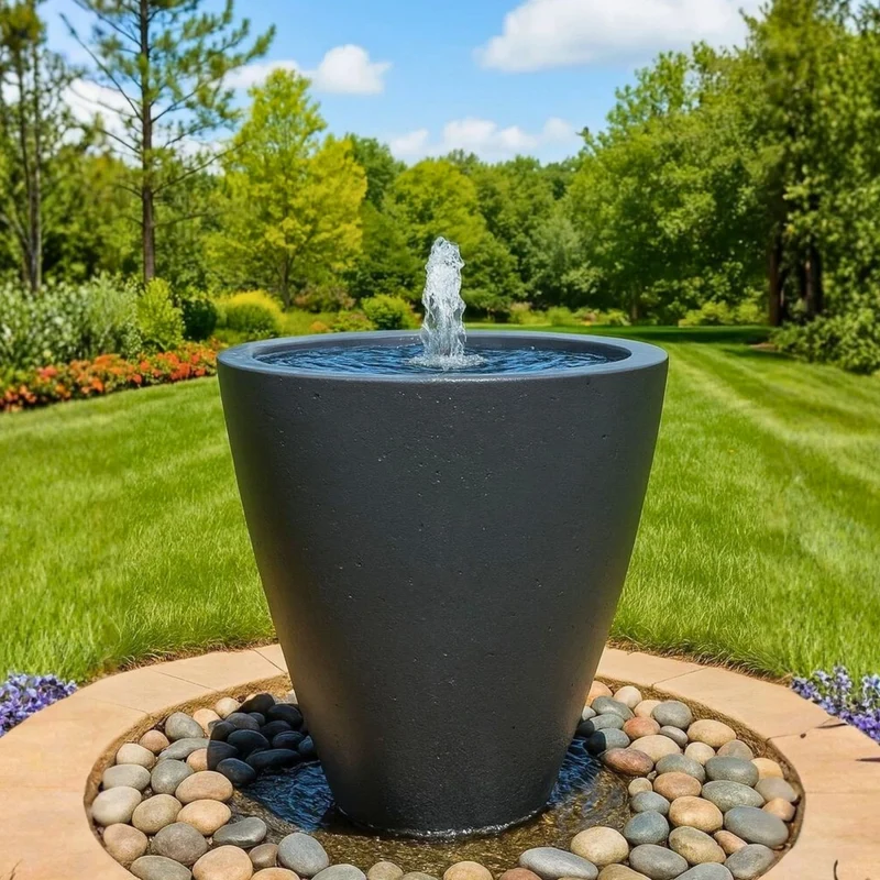 Vase 360° Bubbler Spillway Concrete Fountain - Complete Kit